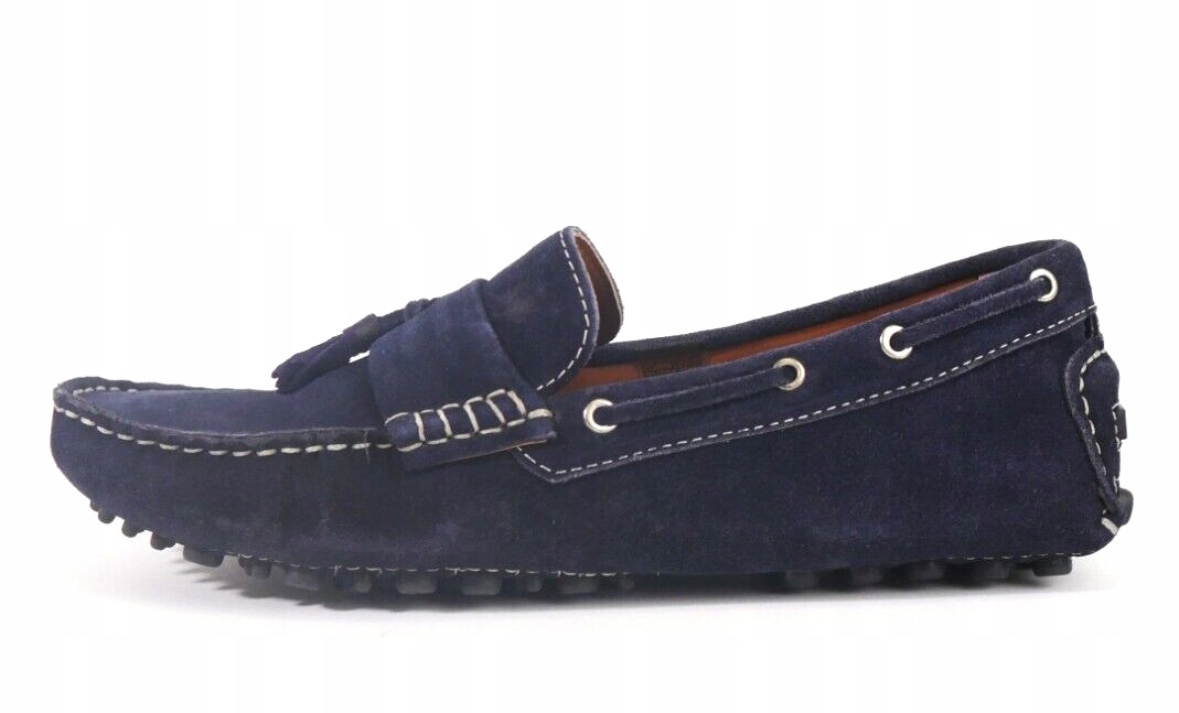 Harmont & Blaine Men's Navy Blue Loafers Shoes Suede Leather Moccasins Size