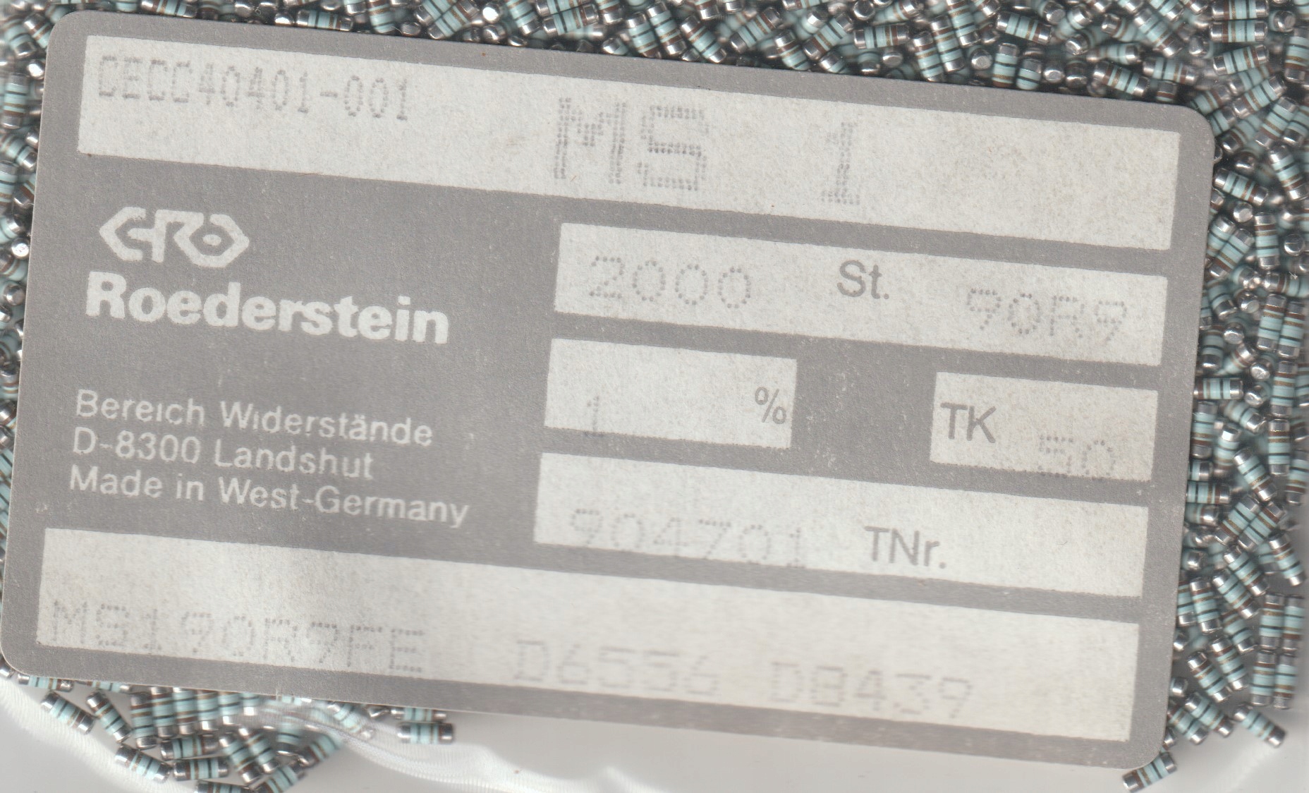 [100szt] 90R9 1% 50ppm rezystor Smd minimelf MS1 Roederstein low noise