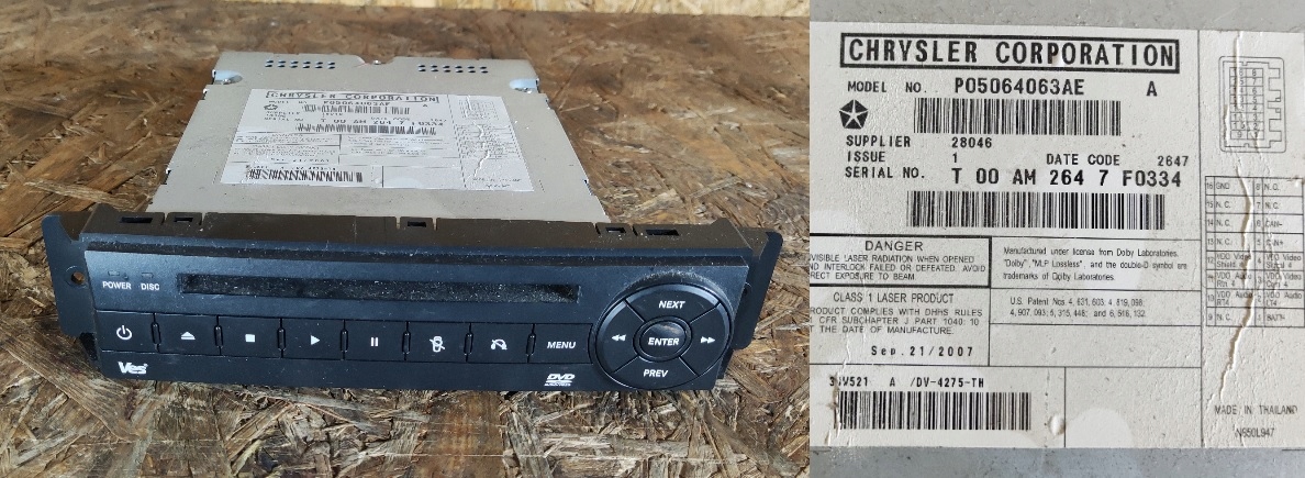 DVD-РІДЕР CHRYSLER VOYAGER V P05064063AE