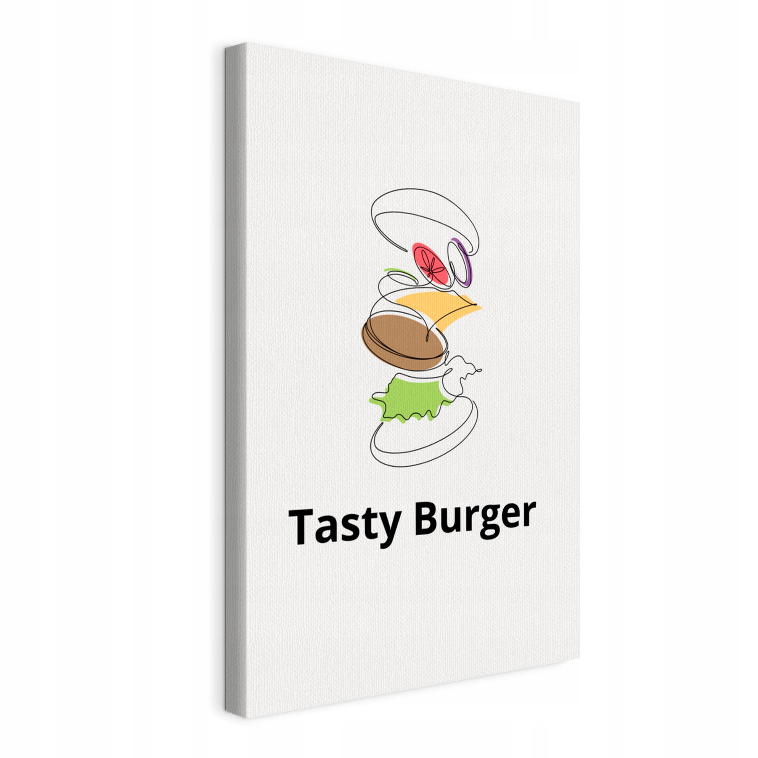 Obraz na plátně Burger s listem salátu do kuchyně restaurace 50x75