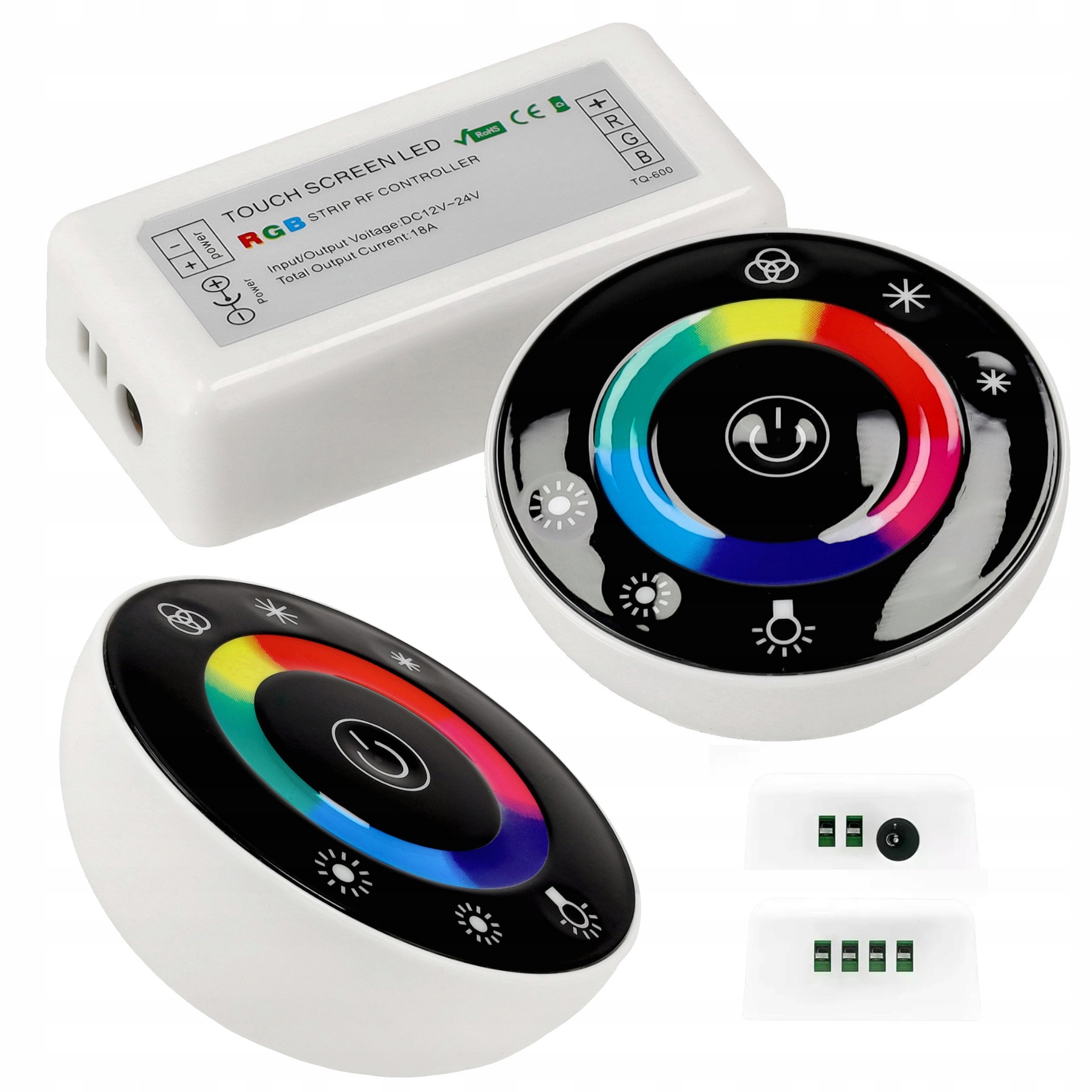 

Sterownik pilot taśm Led Rgb 12A okrągły czarny