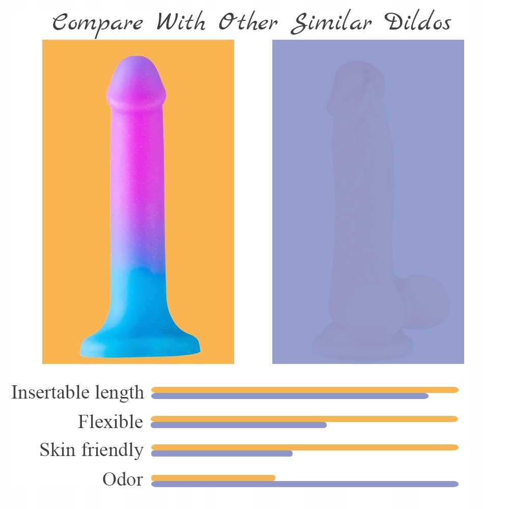 Dildo 20cm z silikonu z przyssawką do vaginal i anal sex — miniatura 3