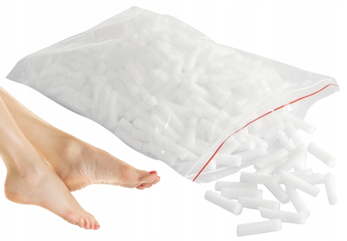 WAŁKI SEPARATORY DO PEDICURE PAZNOKCI WAŁECZKI 500 SZT.