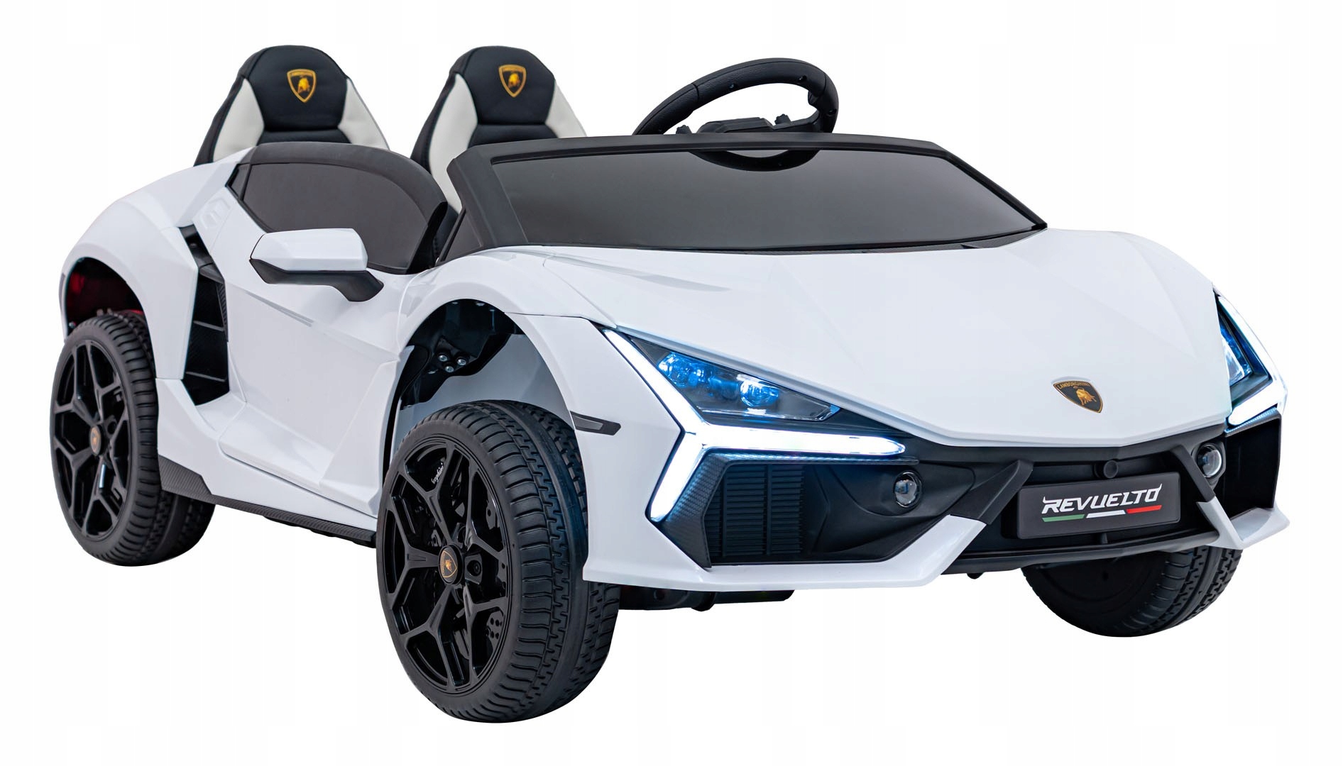 Sportowe autko na akumulator Lamborghini Revuelto XL Pilot Białe