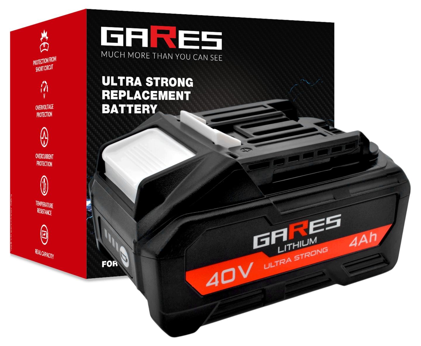 Akumulátor Baterie Gares pro Makita Xgt BL4040F 191B26-6 1910N6-8 40V 4Ah
