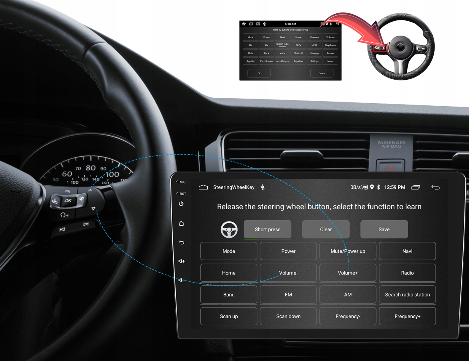 RADIO SAMOCHODOWE 1 DIN ANDROID 13 GPS KAMERA 2GB/64GB CARPLAY GPS Model RADIO 1 DIN ANDROID