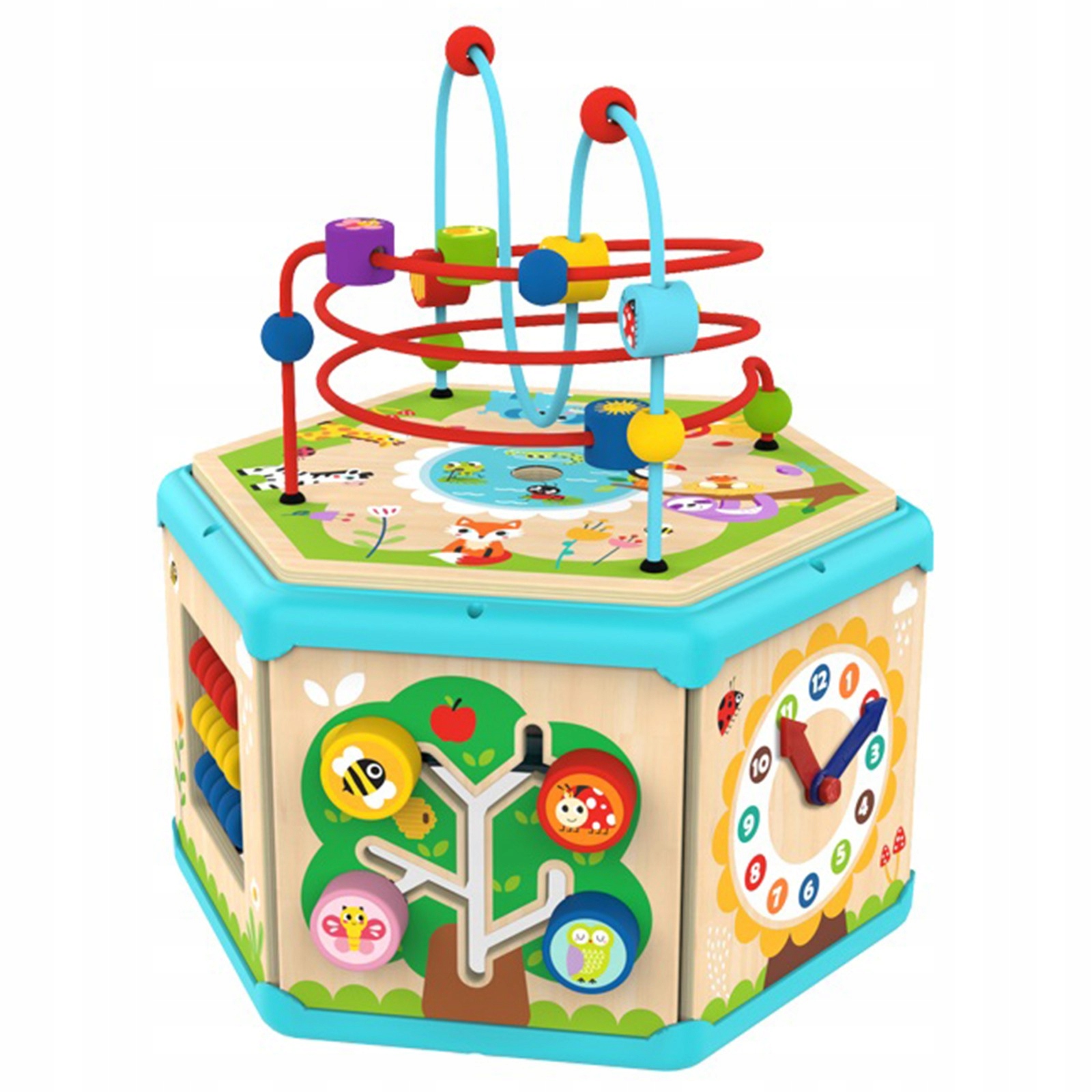 

Tooky Toy Drewniana Kostka Edukacyjna Labirynt