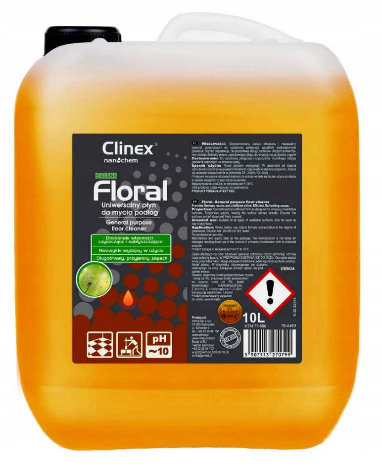 

Clinex Floral Breeze 10L, płyn do mycia posadzek