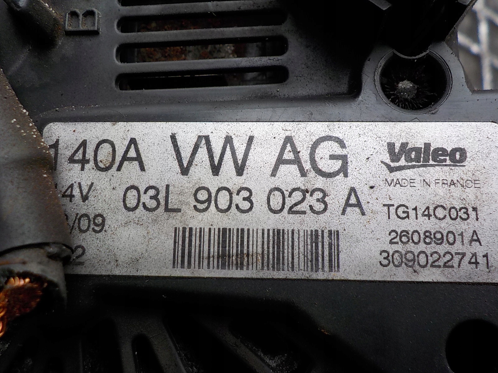 AUDI A4 B6 2.0 TDI ORG ALTERNATOR 03L903023A
