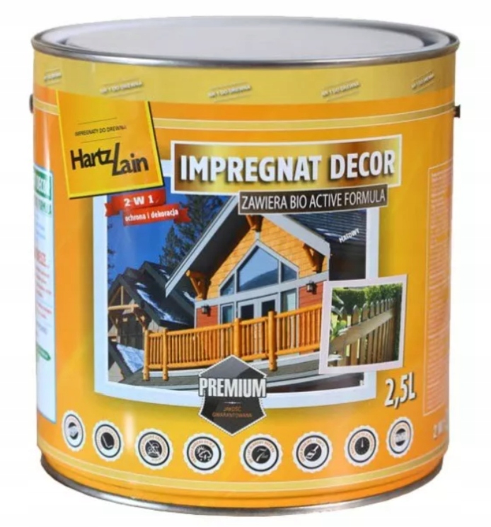 Impregnat do drewna HartzLain Decor Brąz 2,5 l