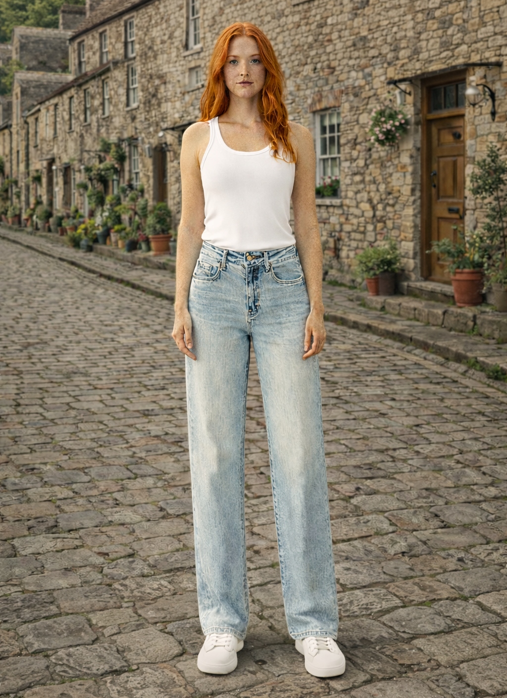 dámské švédské džínové kalhoty Version s vysokým pasem velikost 29