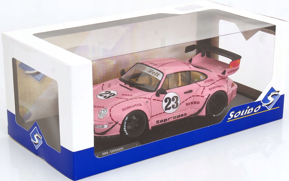RWB993 SOPRANOS ピンク1/18 1:18 Solido 2020 Porsche 911 (993) RWB Rauh-Welt Sopranos