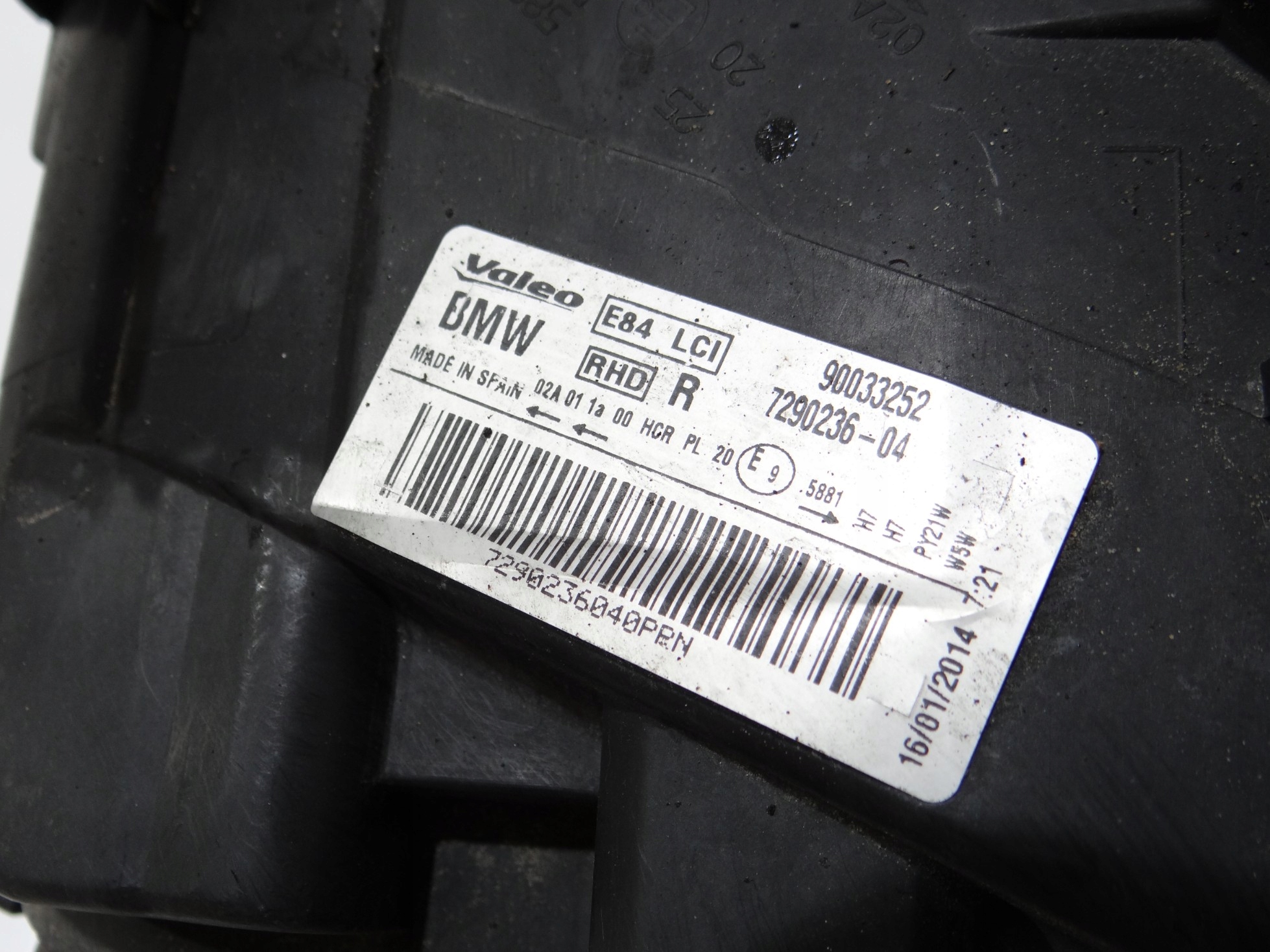 light right front BMW X1 E84 H7 7290236 (17245733)