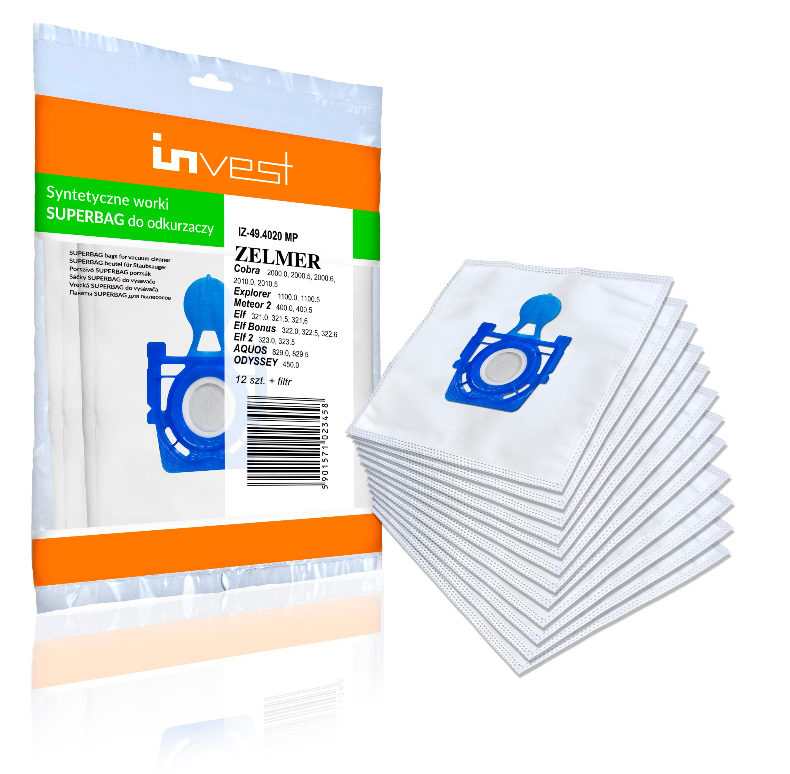 

12X Worek Worki Syntetyczne Do Zelmer 2000, 2010