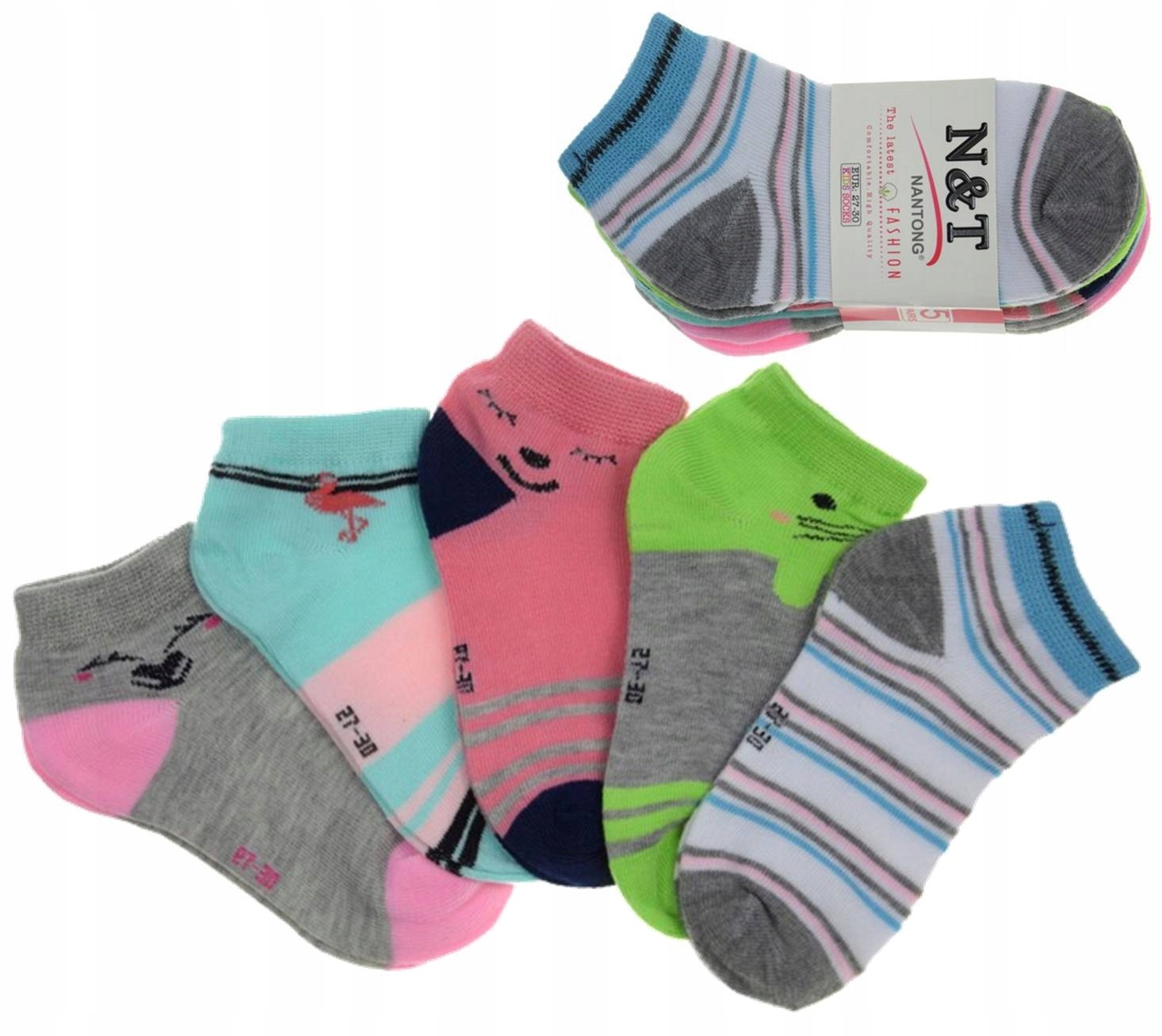 

Skarpetki Dziecięce Stopki kom 5 par roz 35-38