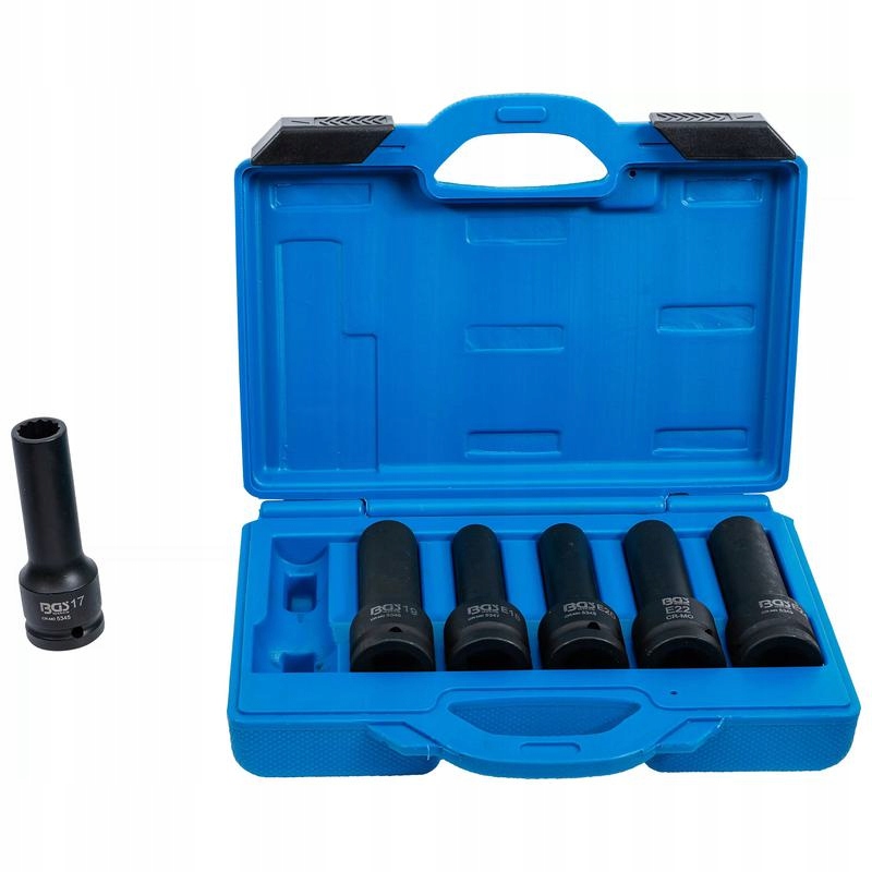 Sada 6 rázových dvanásťhranných hlavíc, profil E, 20 mm (3/4") Bgs 5250