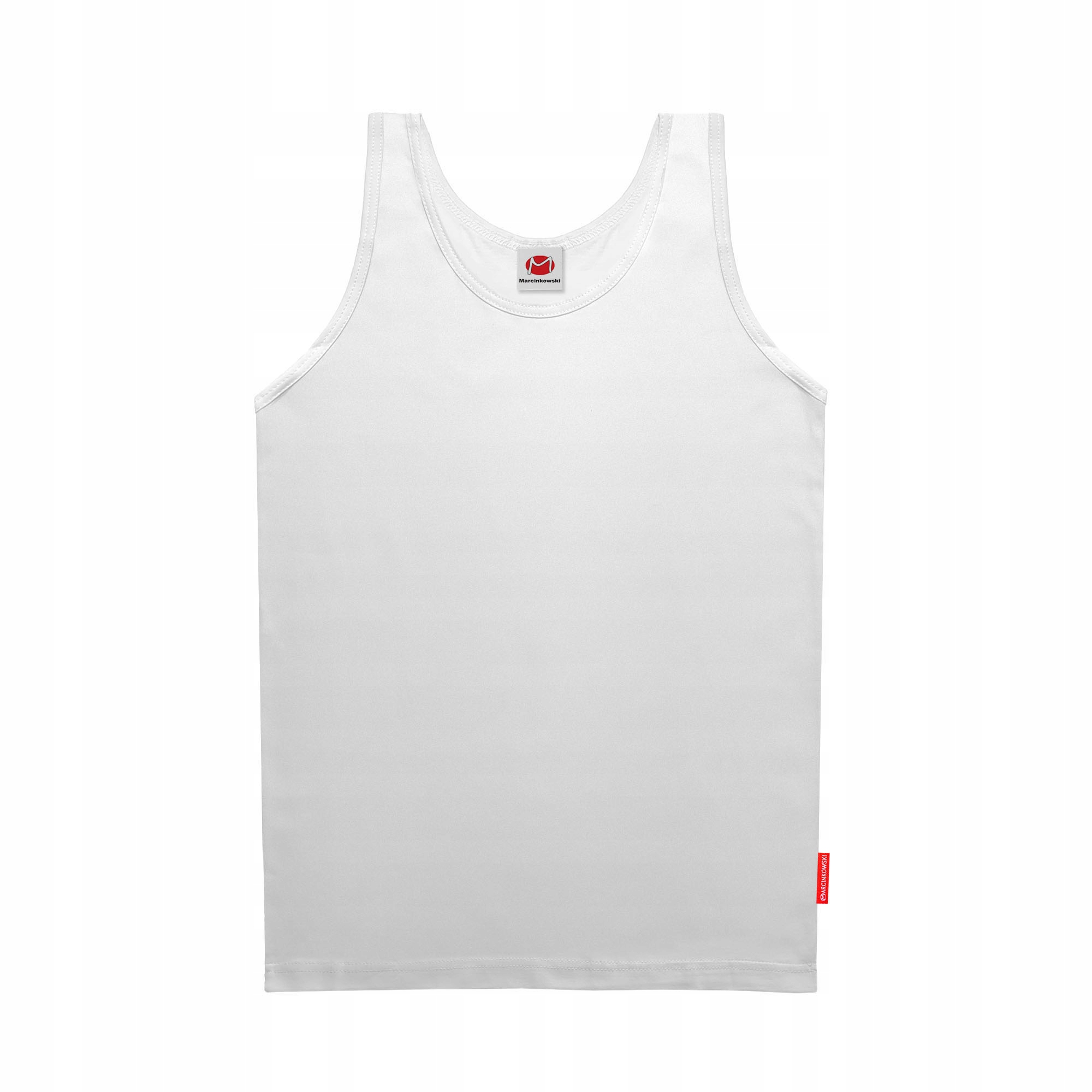 PODKOSZULKA MĘSKA 100% BAWEŁNA GŁADKA BIAŁA SPORTOWA POD KOSZULĘ TANK TOP M