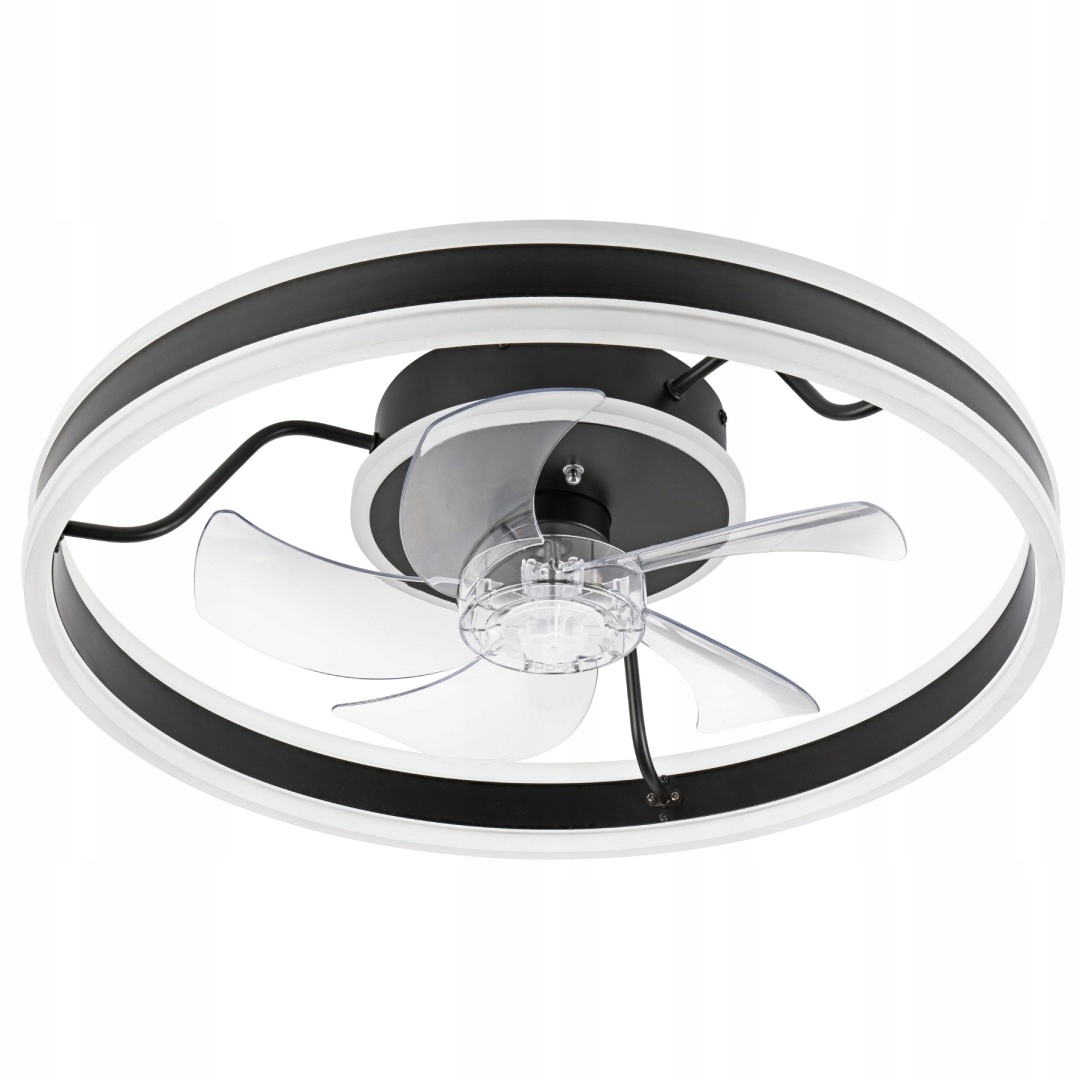 Stropné Svietidlo s veterným mlynom, Apollo biela/čierna diaľkový ovládač zdarma