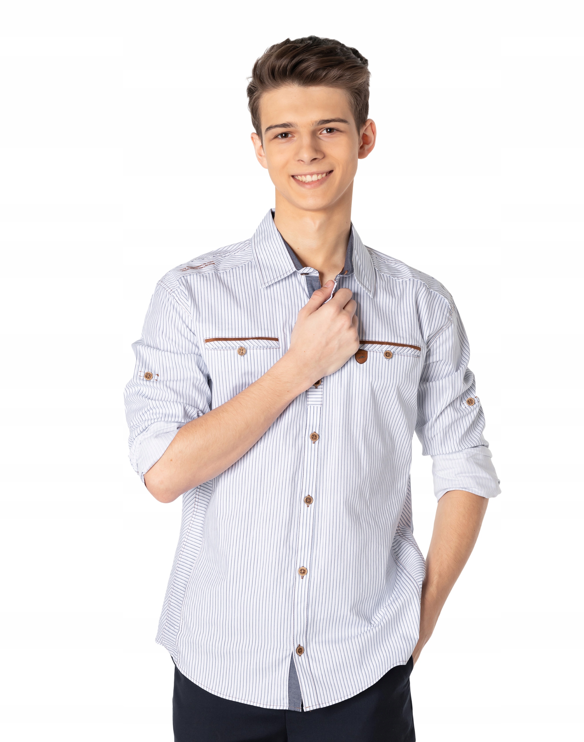 

Koszula Męska Bawełniana z Długim Rękawem 6503-4 L