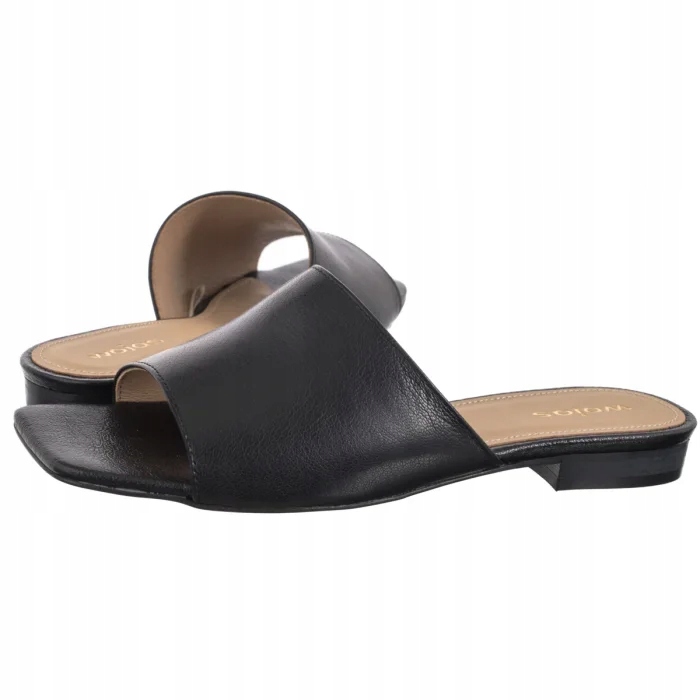 Dámské letní nazouvací boty Nazouváky Wojas Černá Lícová kůže 74150-51