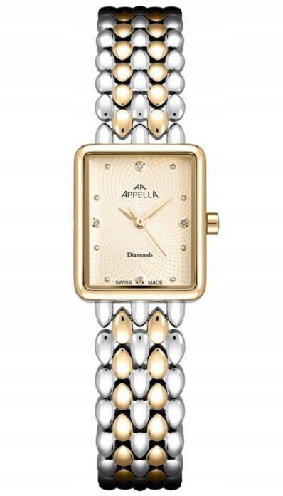 Nové originální dámské hodinky Appella L50032.2141DQ Diamonds, obdélníkové
