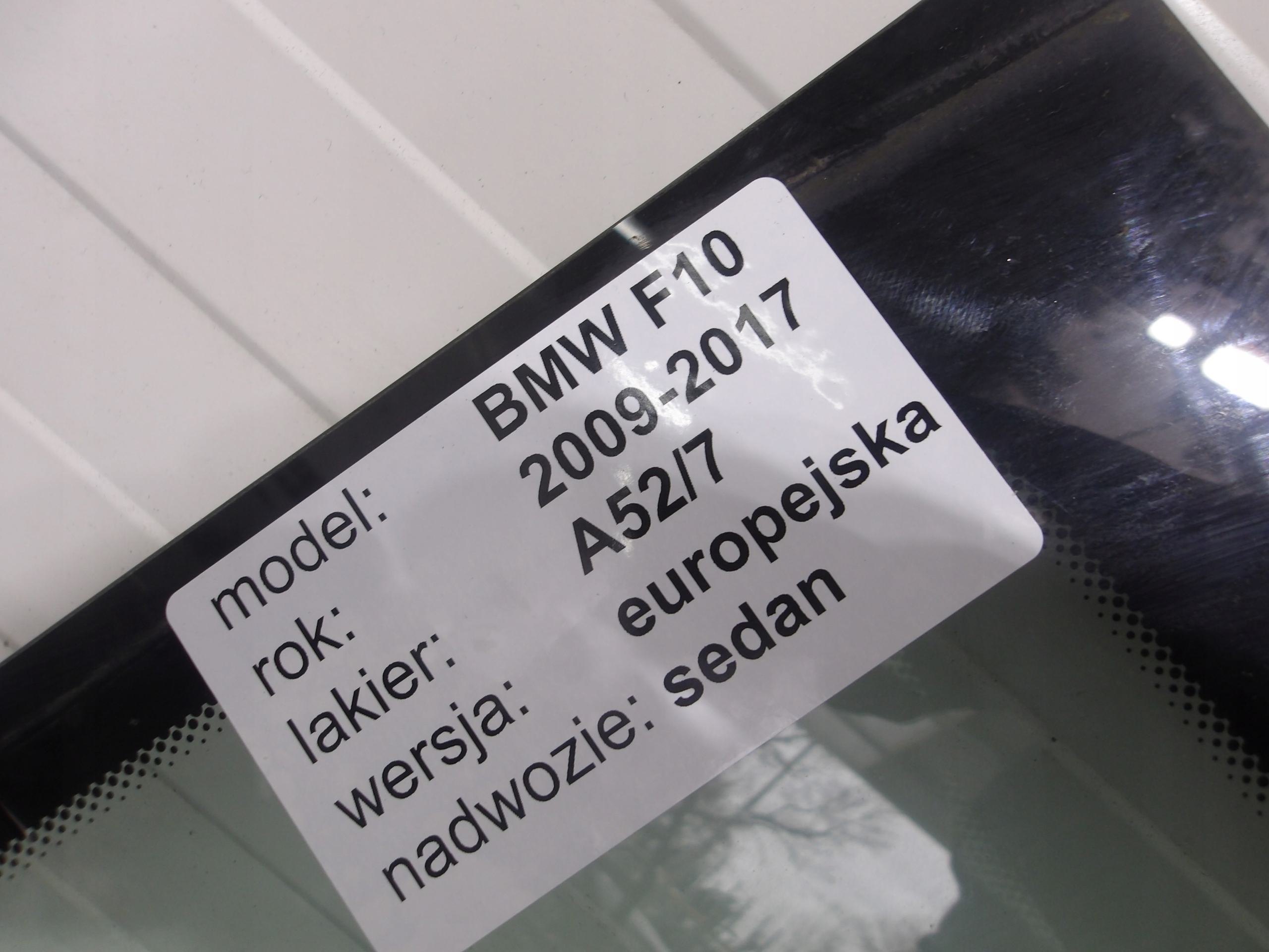 BMW 5 F10 F11 10-17 window front iron front original CALA 2017r. OE