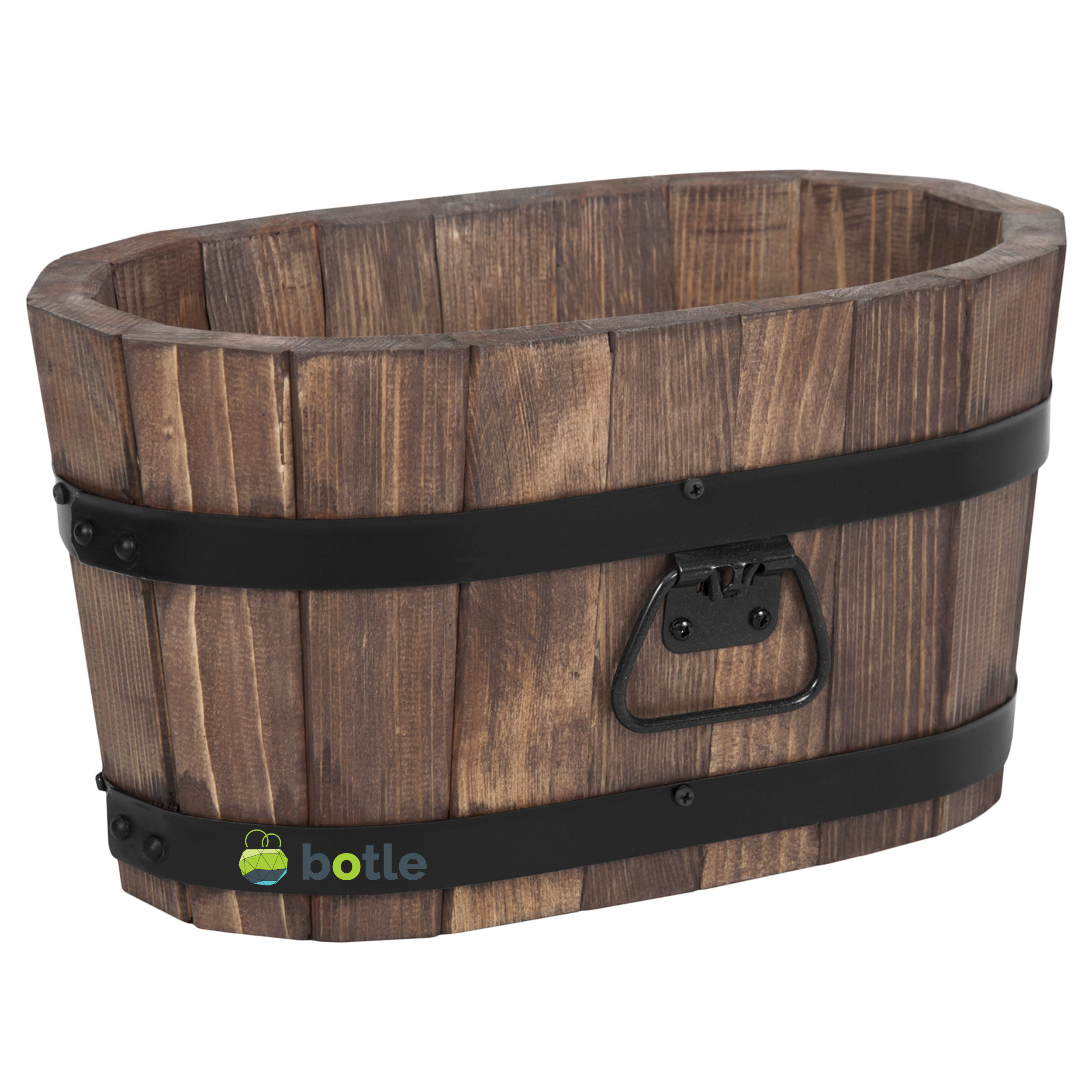 Drevený kvetináč s kvetinovým záhonom 60 cm Vonkajší orech veľká terasa balkón záhrada