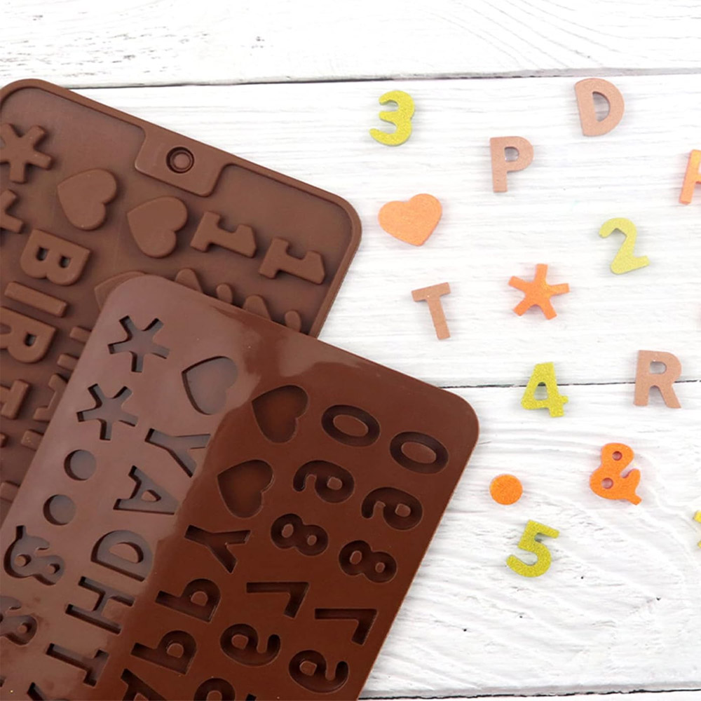 FOREMKA SILIKONOWA cyferki DO CZEKOLADY HAPPY BIRTHDAY literki ŻELKÓW MASY Materiał silikon