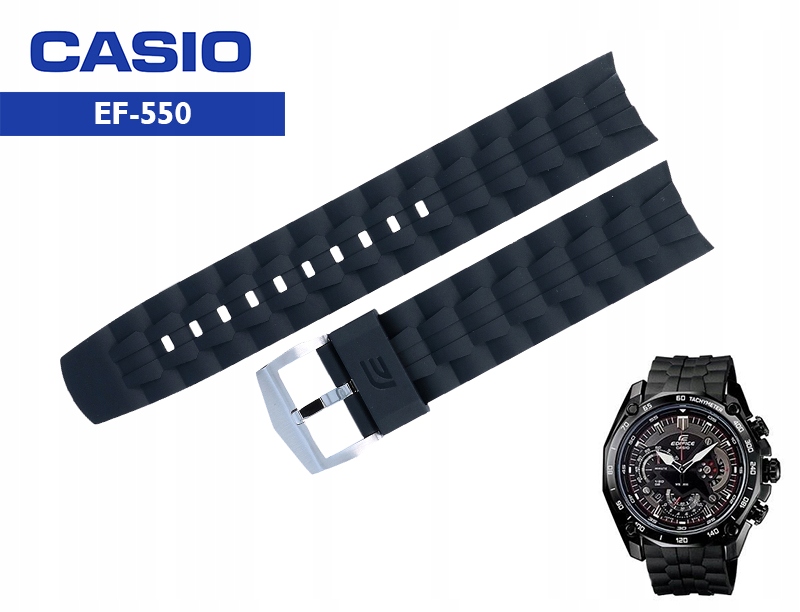 Pásek Casio EF-550 gumový černý originální Originální teleskopy Bonus