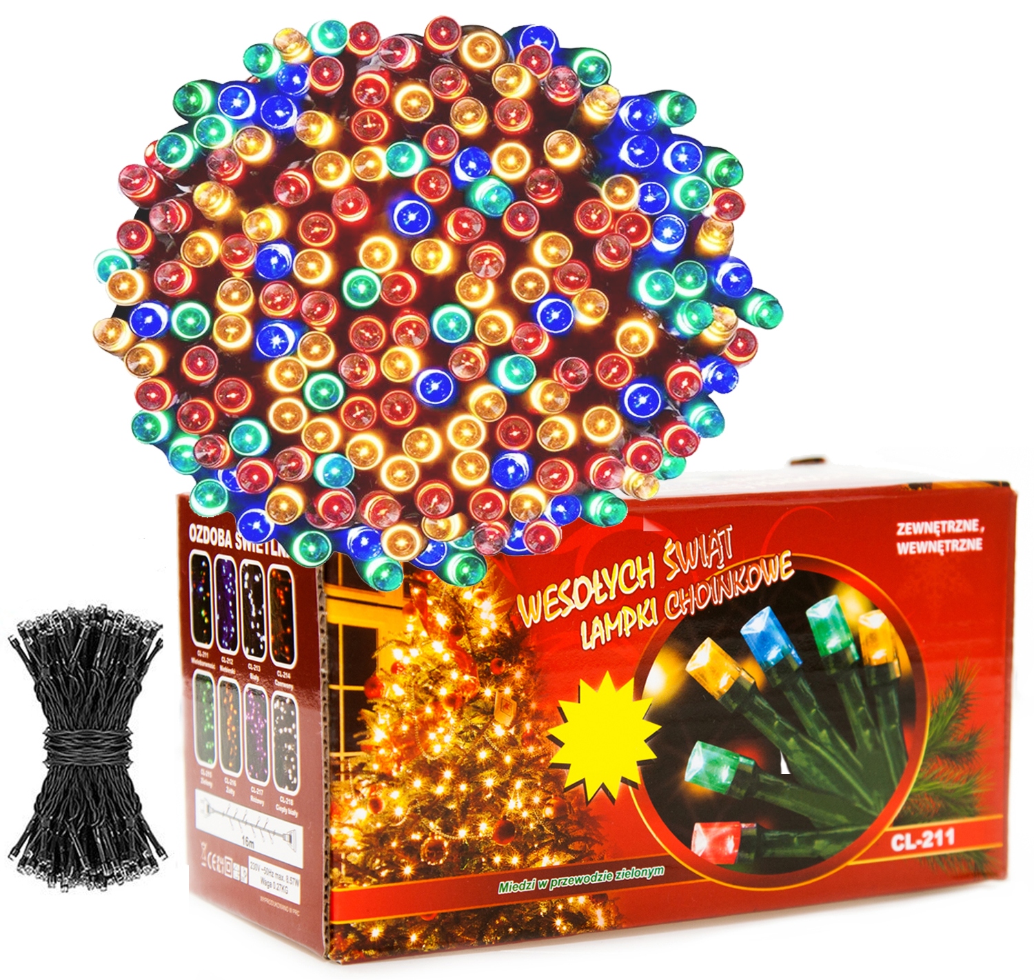 

Lampki Choinkowe 100 Led Kolorowe Multikolor