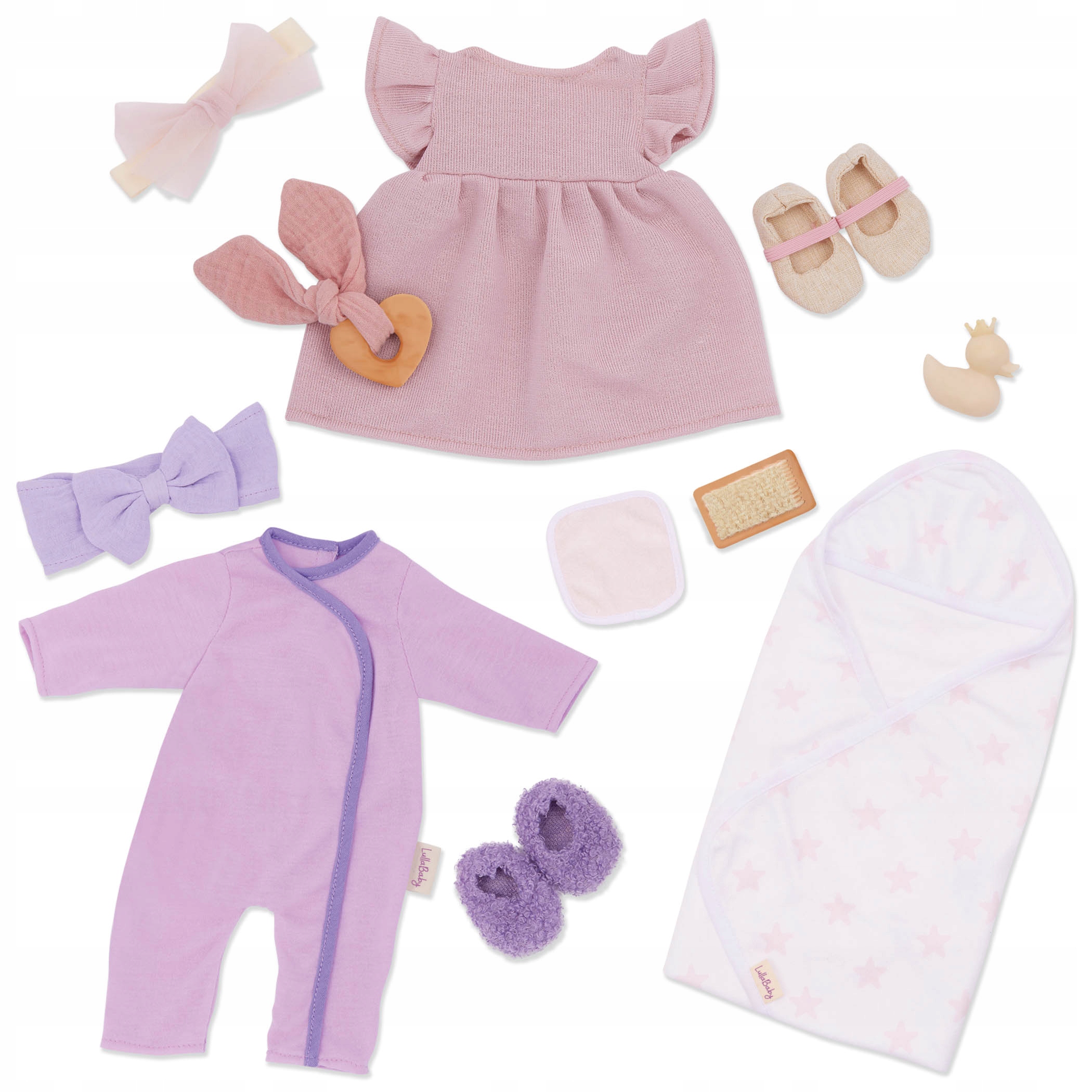 LullaBaby: Duży zestaw dla lalki Noworodka – wersja dla dziewczynki