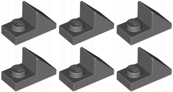

Lego 92946 Skos 1x2 szary ciemny (3g) 6 szt.