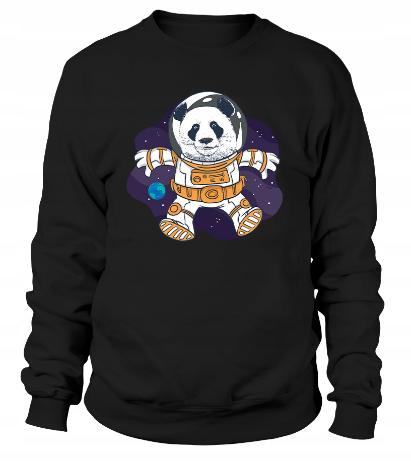 Pánská Mikina Panda Kosmonaut Xs Černá Pro něj Chlapa Manžela Chlapa