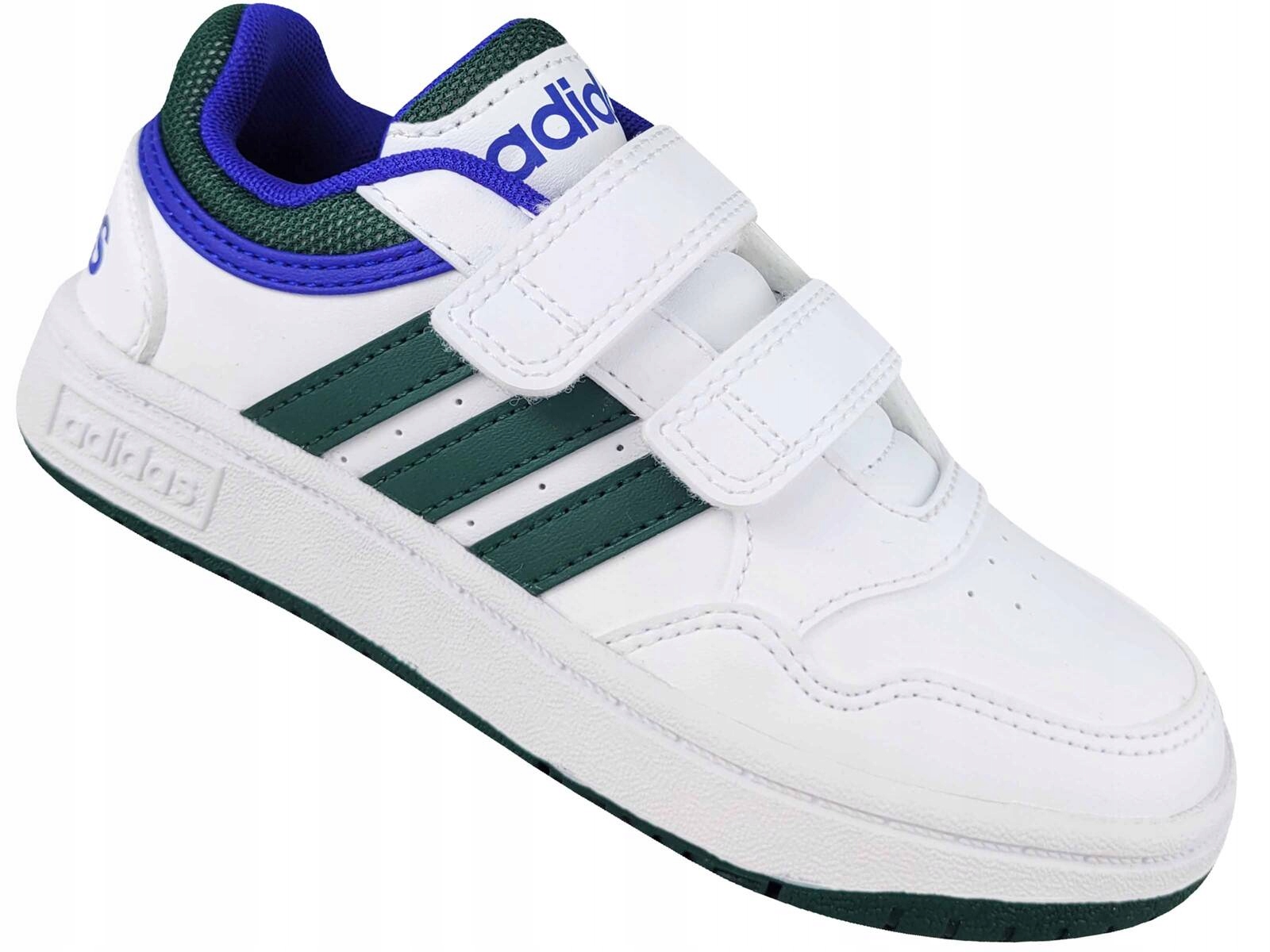 Adidas Hoops 3.0 Cf IH7896 Buty Trampki Dziecięce Na Rzepy Białe
