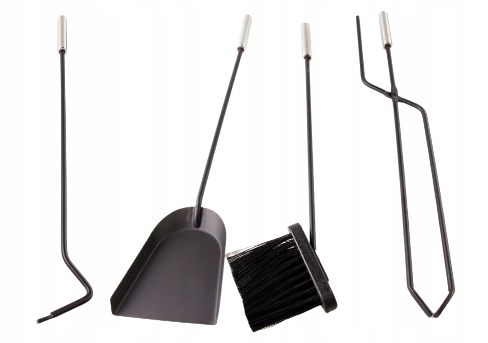 ZESTAW KOMINKOWY DO KOMINKA CZARNY 5 CZĘŚCI AKCESORIA KOMNIKOWE NIERDZEWNE EAN (GTIN) 5903347015988