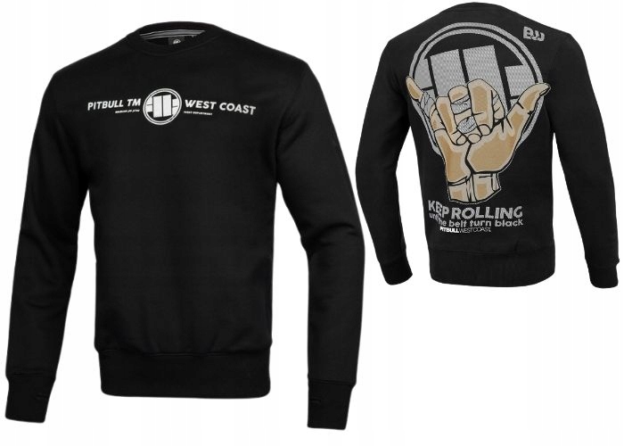 Mikina Crewneck Pit Bull West Coast Keep Rolling L