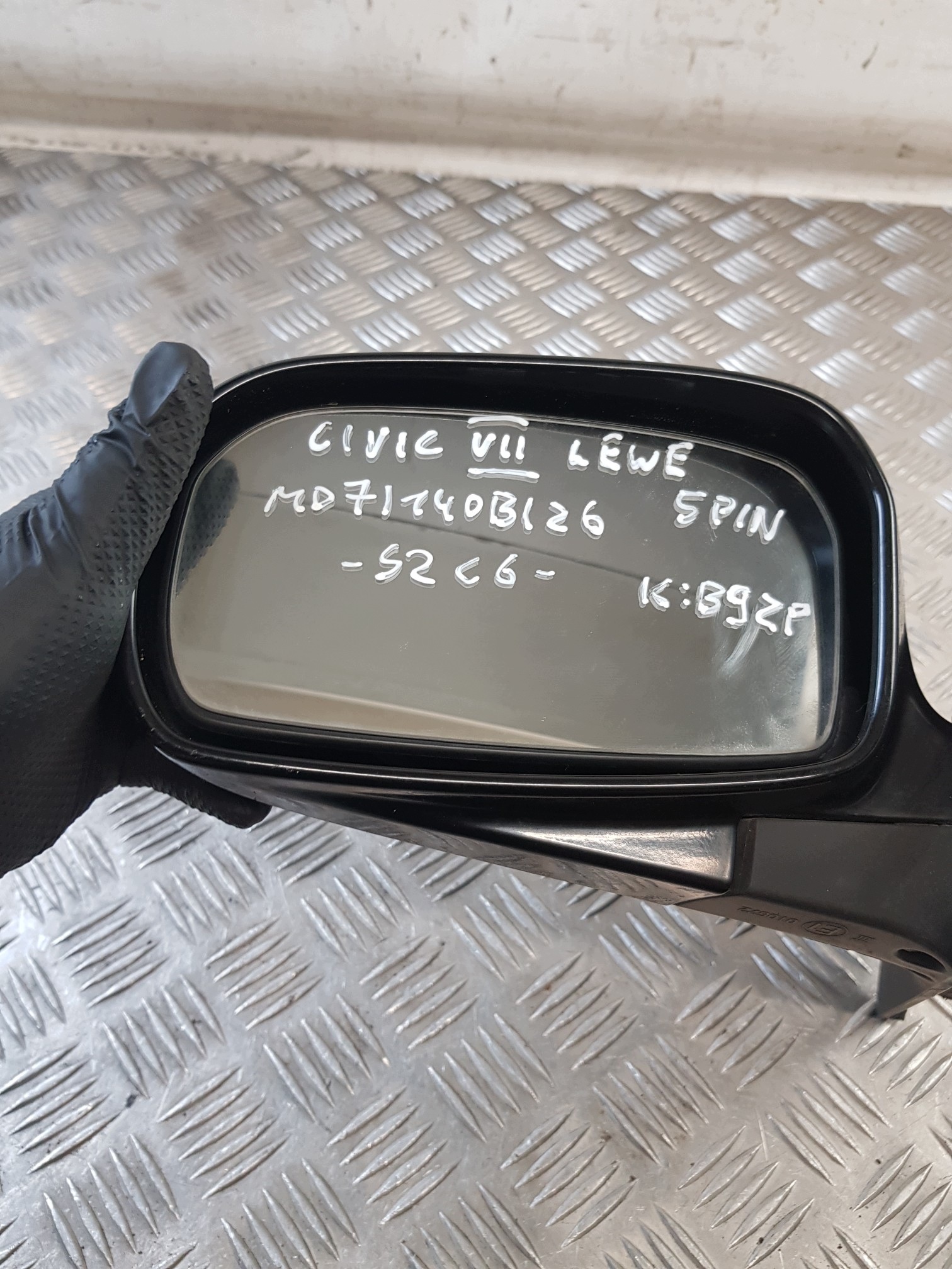 mirror left 5 PIN HONDA CIVIC VII K: B9ZP