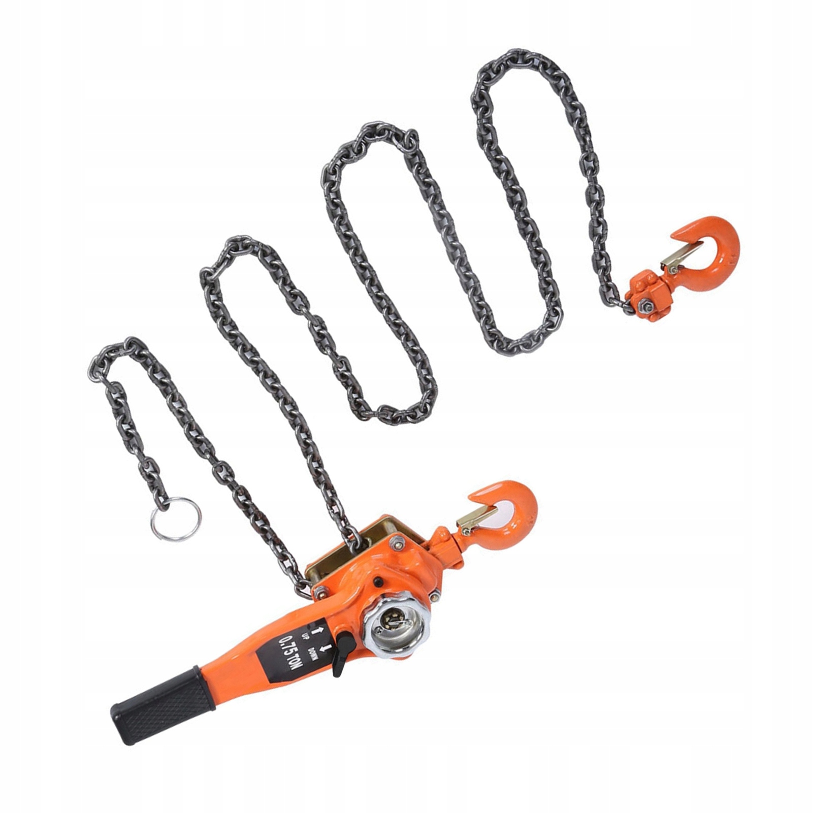 0,75 t Oranžová barva Blokový kladkostroj řetězu Zvedák 1E