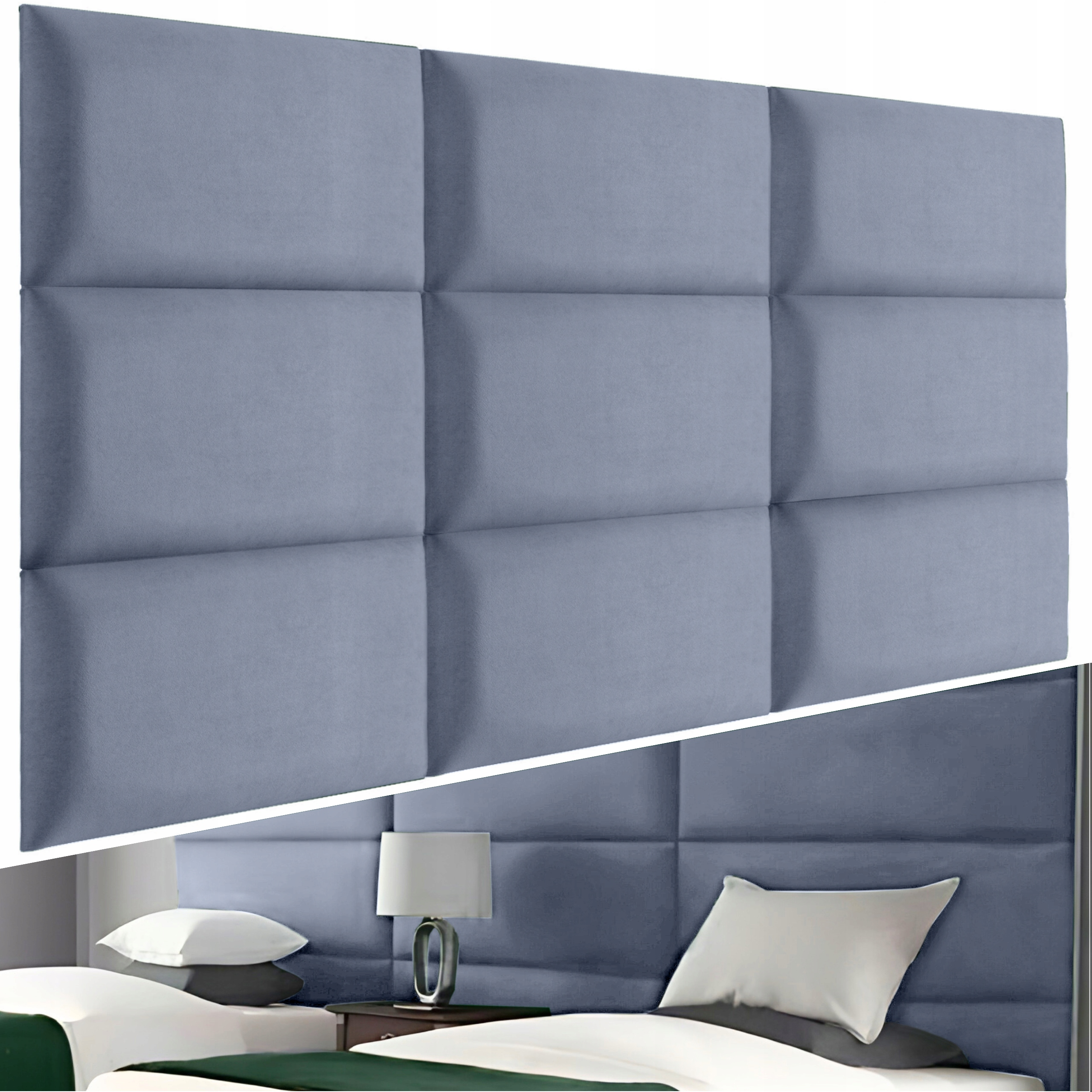 70X15 PANELE ŚCIENNE TAPICEROWANE WEZGŁOWIE WELUR RIVIERA