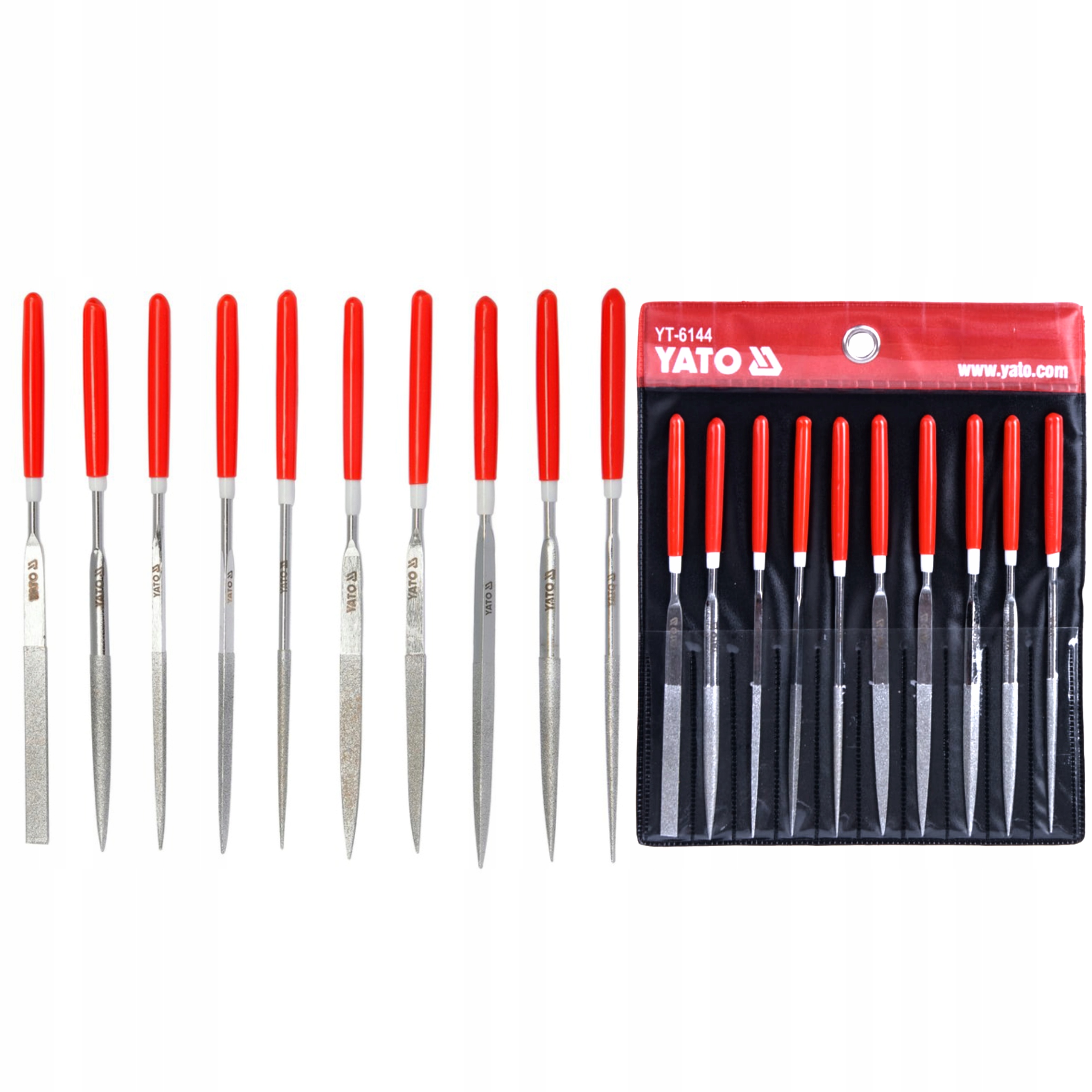 YATO ZESTAW KOMPLET PILNIKÓW IGLAKÓW DIAMENTOWYCH 3X140X50 10SZTUK YT-6144