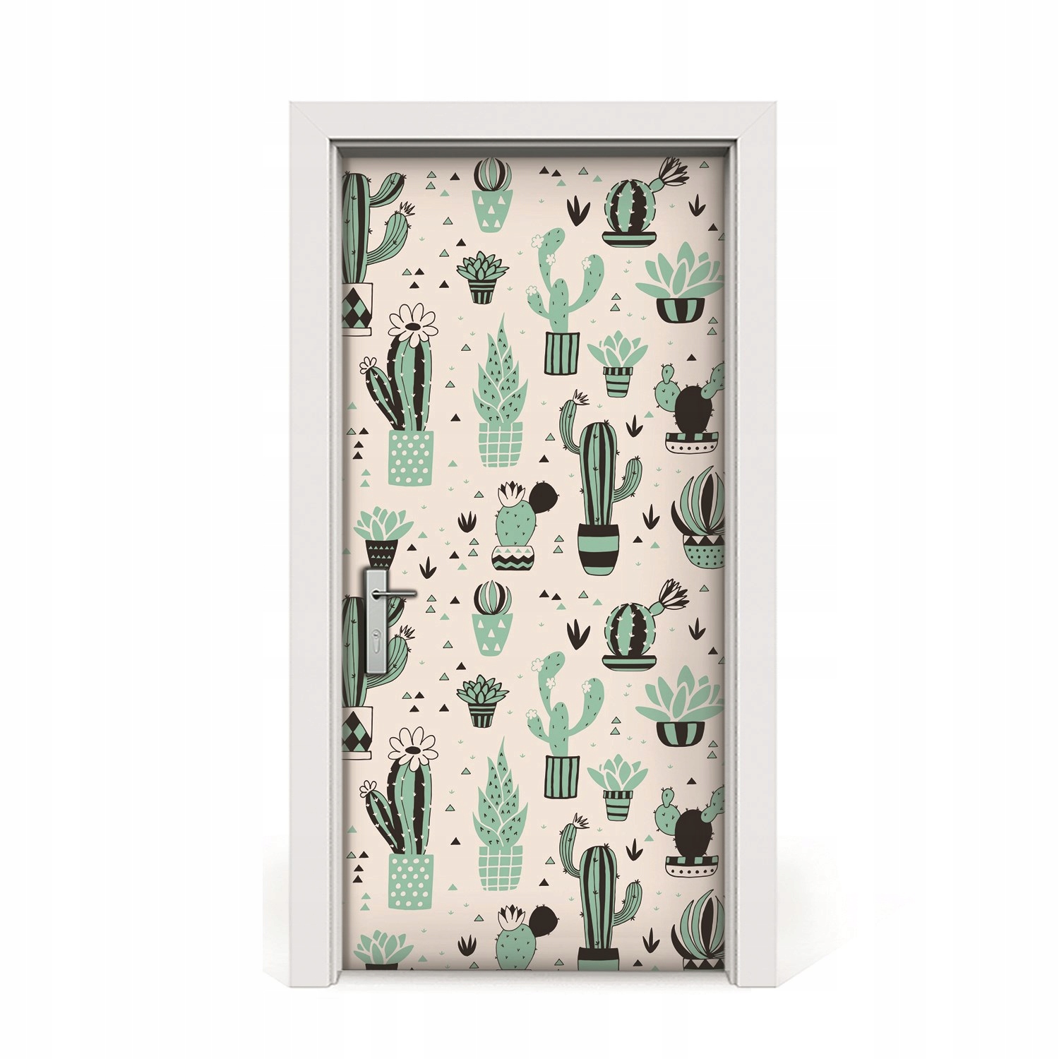 

Naklejka na drzwi Kaktusy w doniczkach 95x205