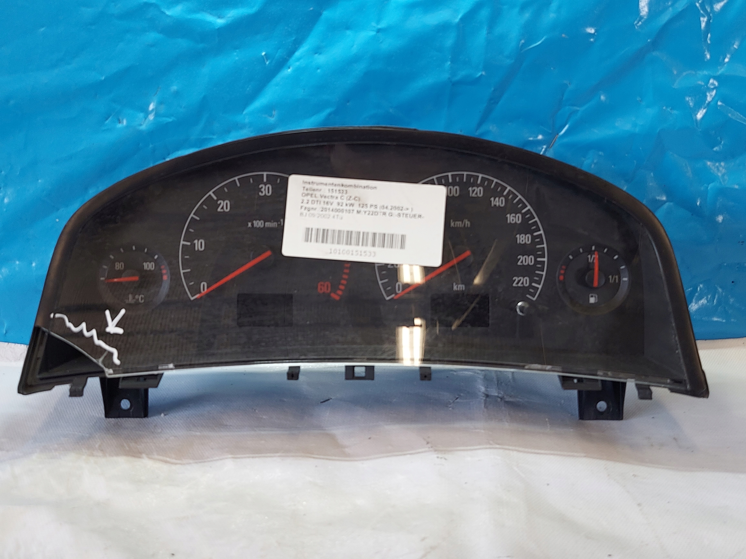 dials clock VECTRA C 2.2 DTI 13129798DS