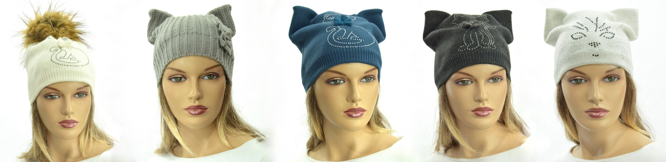 Czapka z pomponem zimowa damska Rodzaj beanie