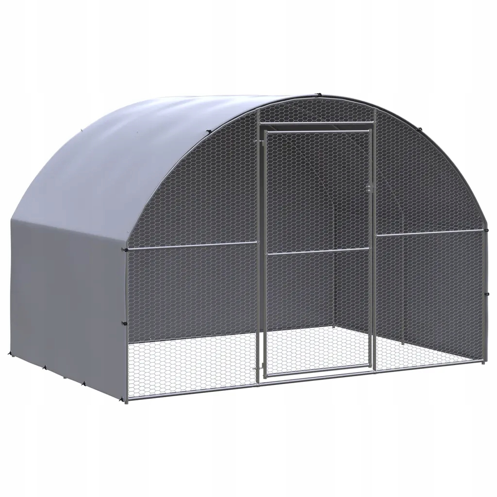 Klec pro kuřata 3x2x2 m stříbrná