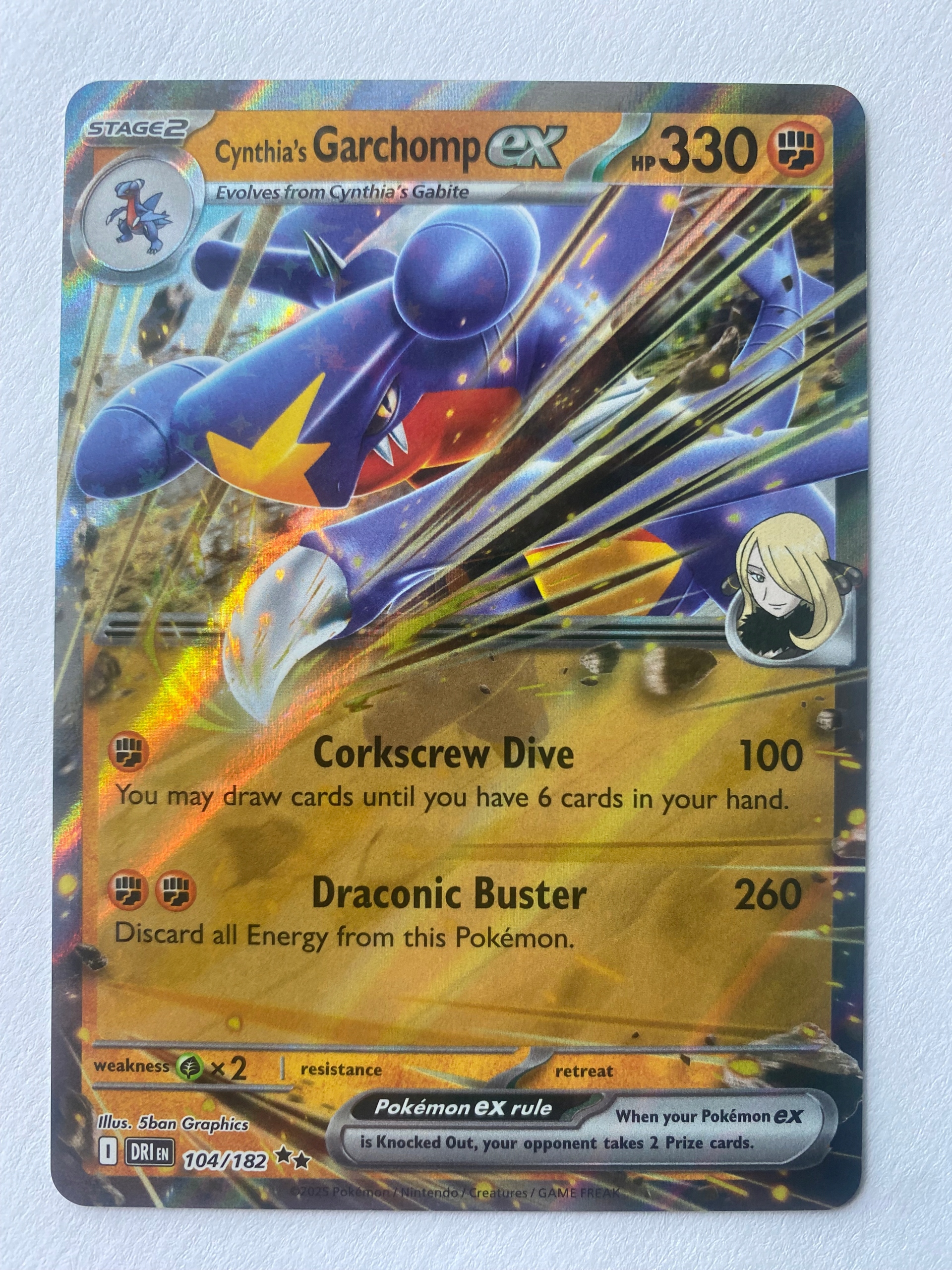 Karta Pokemon: Cynthia's Garchomp ex (DRI 104) / Destined Rivals