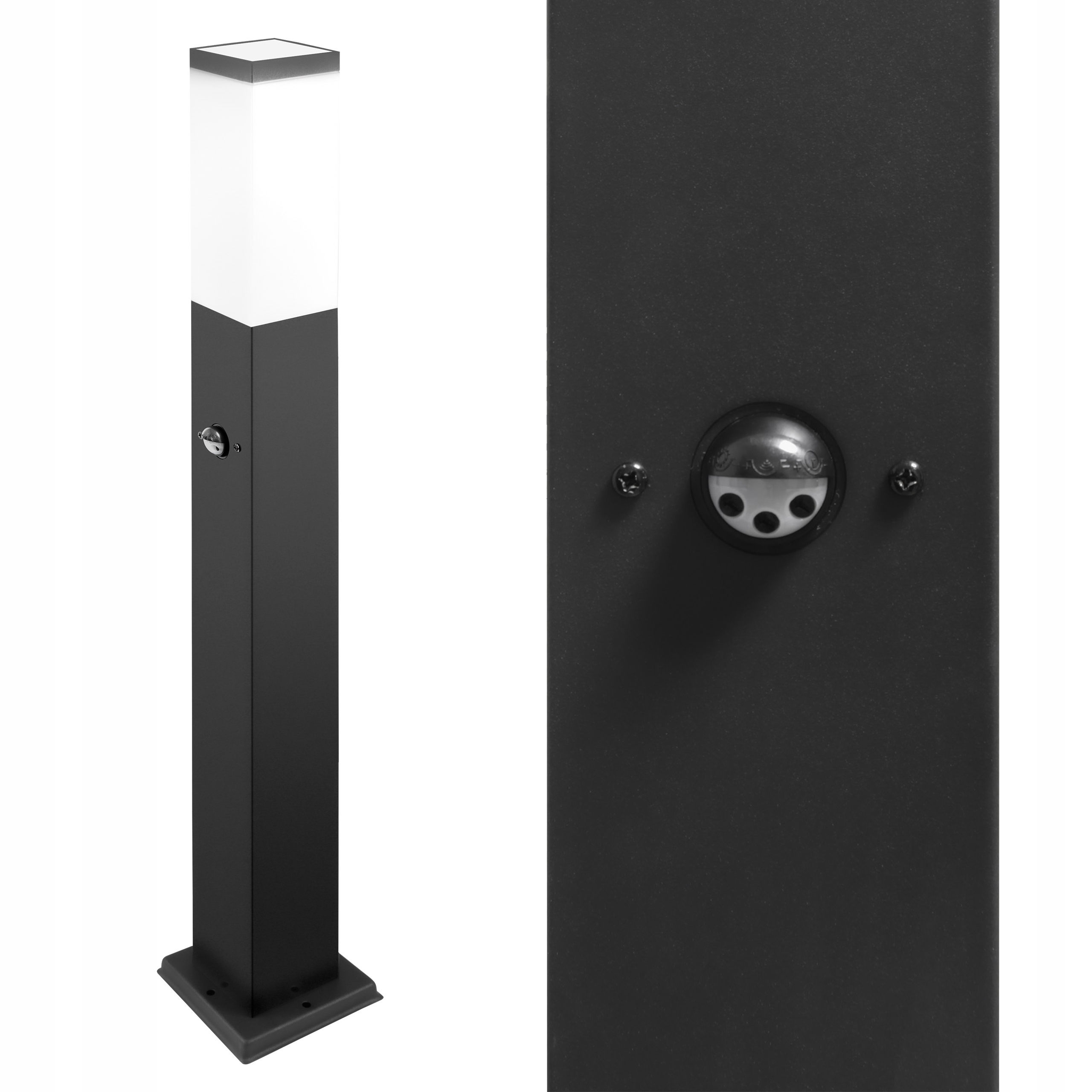 Lampa Led Ogrodowa 65cm Czujnik Ruchu zewnętrzna słupek stojąca E27 Led