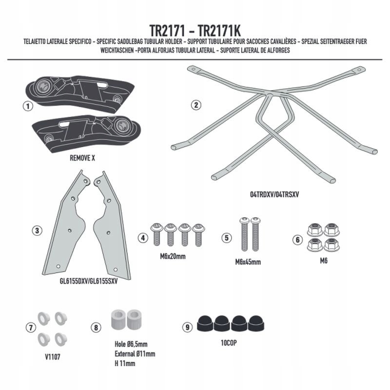 Stojan Pod Bočné Tašky Rýchlej Montáže Remove-x Yamahatracer 9GT /gt+ 25