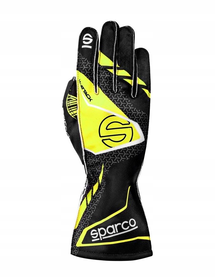 Kartingové rukavice Sparco K-Attack čierno-žlté veľ. S