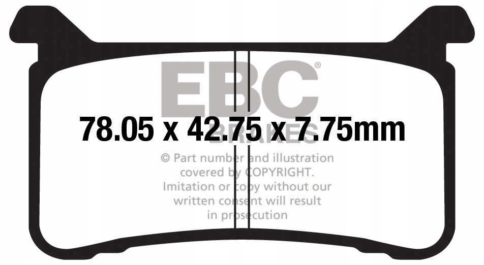 Brzdové doštičky Ebc EPFA700HH Extreme Pro (súprava na 1 kotúč)