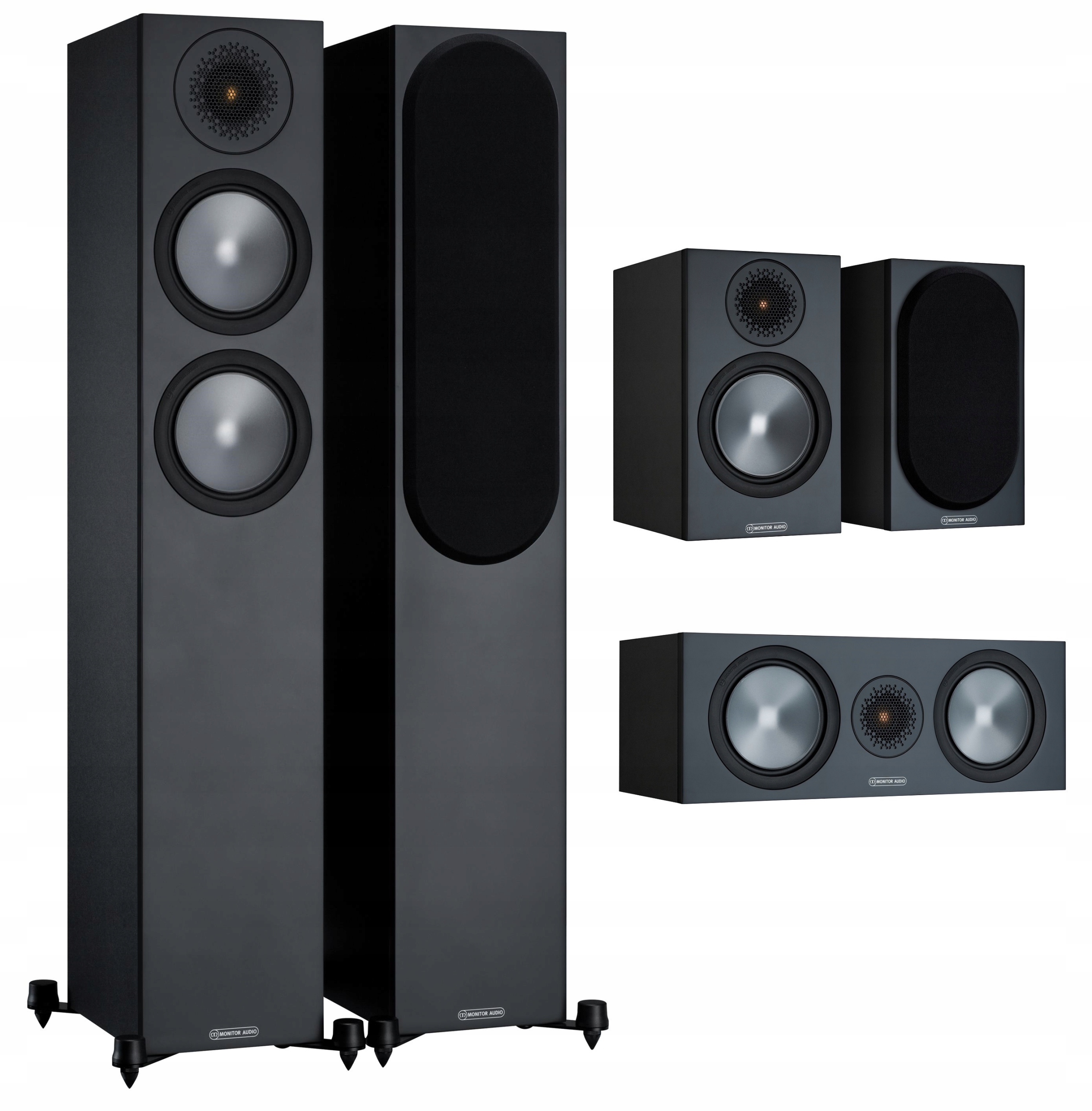 Monitor Audio Bronze 200+50+C150 Čierny, Sada 5.0
